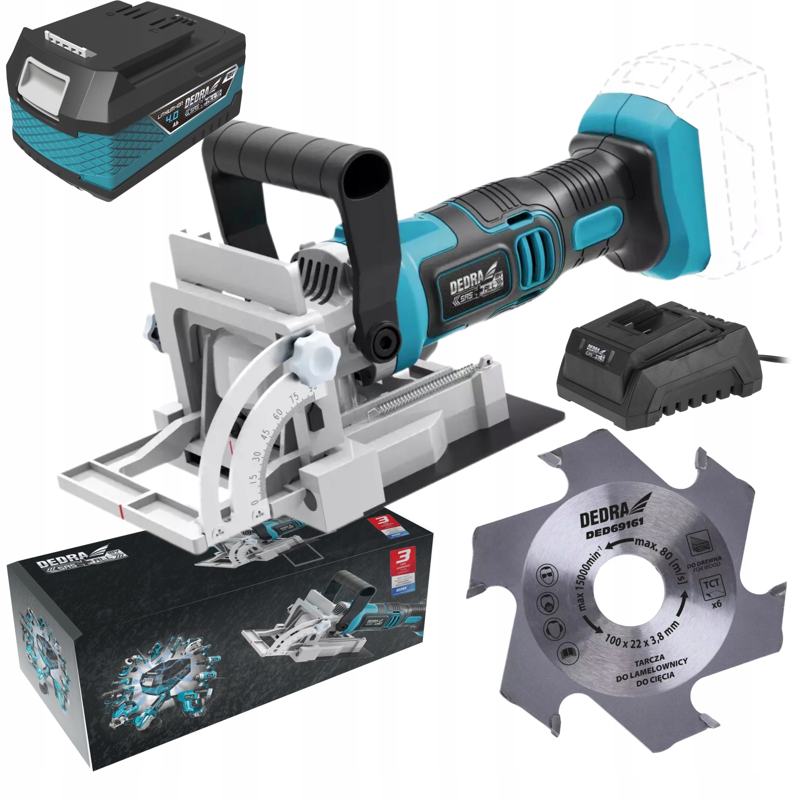 DEDRA LAMELOWNICA AKUMULATOROWA 18V FREZARKA +4Ah