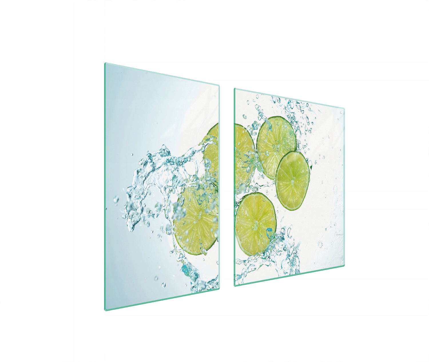 Skleněná Deska A Krájecí Deska 100x52 Limetka Tvrzené Sklo