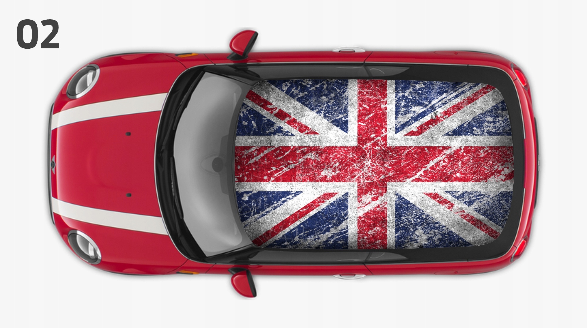 Samolepka Mini Cooper Flag na celou střechu – fólie
