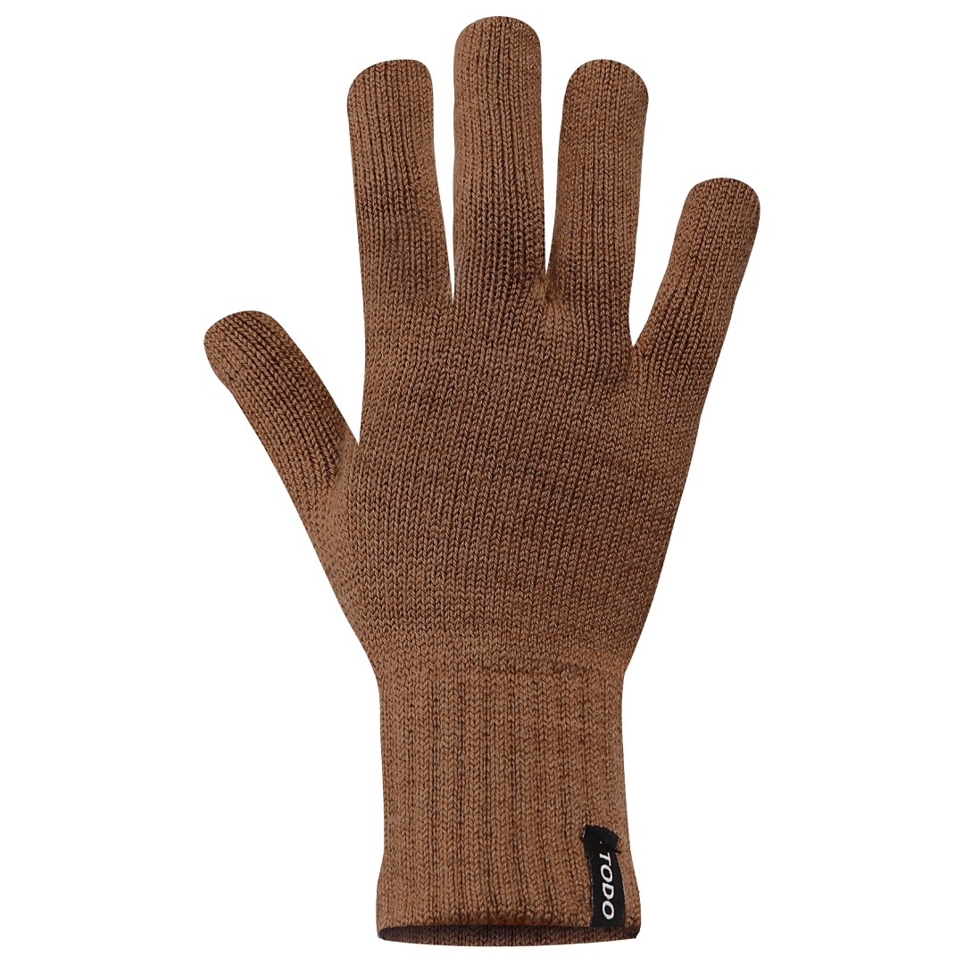 Ciepłe Rękawiczki dziecięce Wonderhand, 93% wełna merino, beżowe
