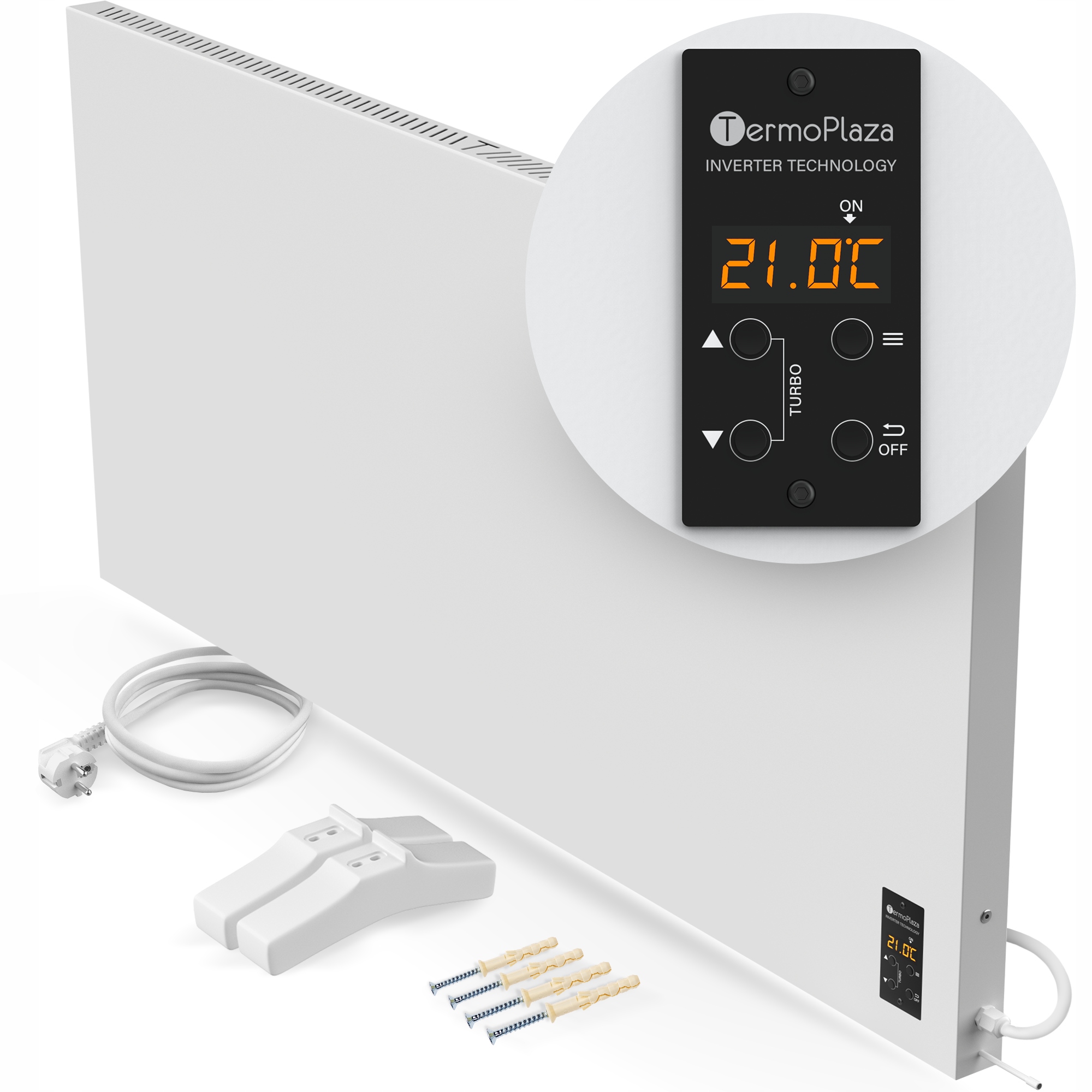 Elektrický ocelový radiátor s infračerveným panelem 750 W 20 m2 energeticky úsporný