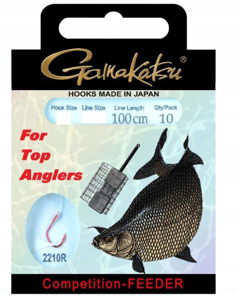 Gamakatsu Przypon Bks 2210R 14 Hak 0,14MM 100CM 10 Sztuk