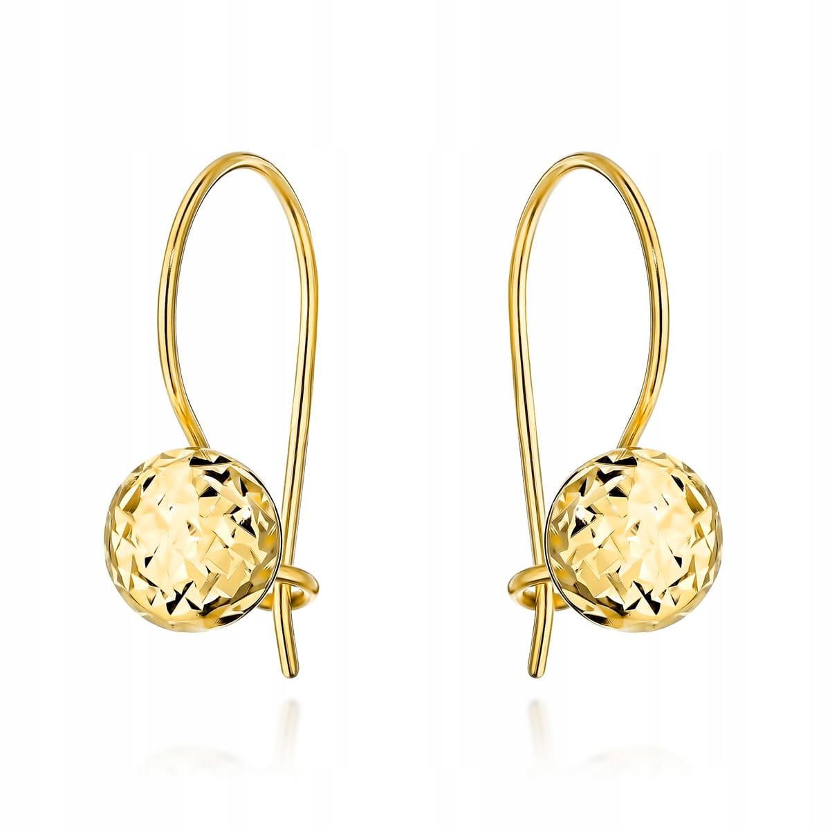 Dámské zlaté 585 náušnice s diamantovým kolečkem na biglu dárek pro maminku