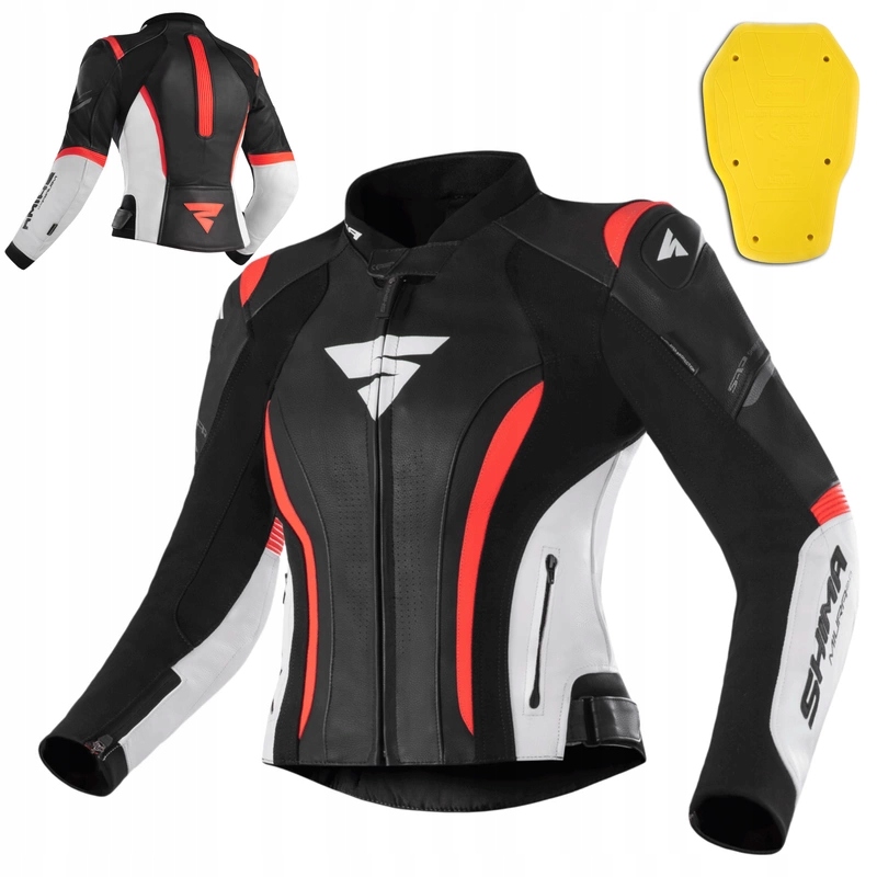 Dámska kožená motocyklová bunda Shima Miura 2.0 Red Fluo Darčeky