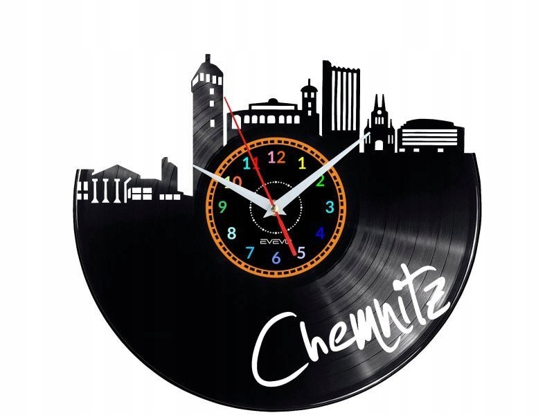 Chemnitz Dekorativní Nástěnné Hodiny Moderní Vinylová Deska Na Předsíni