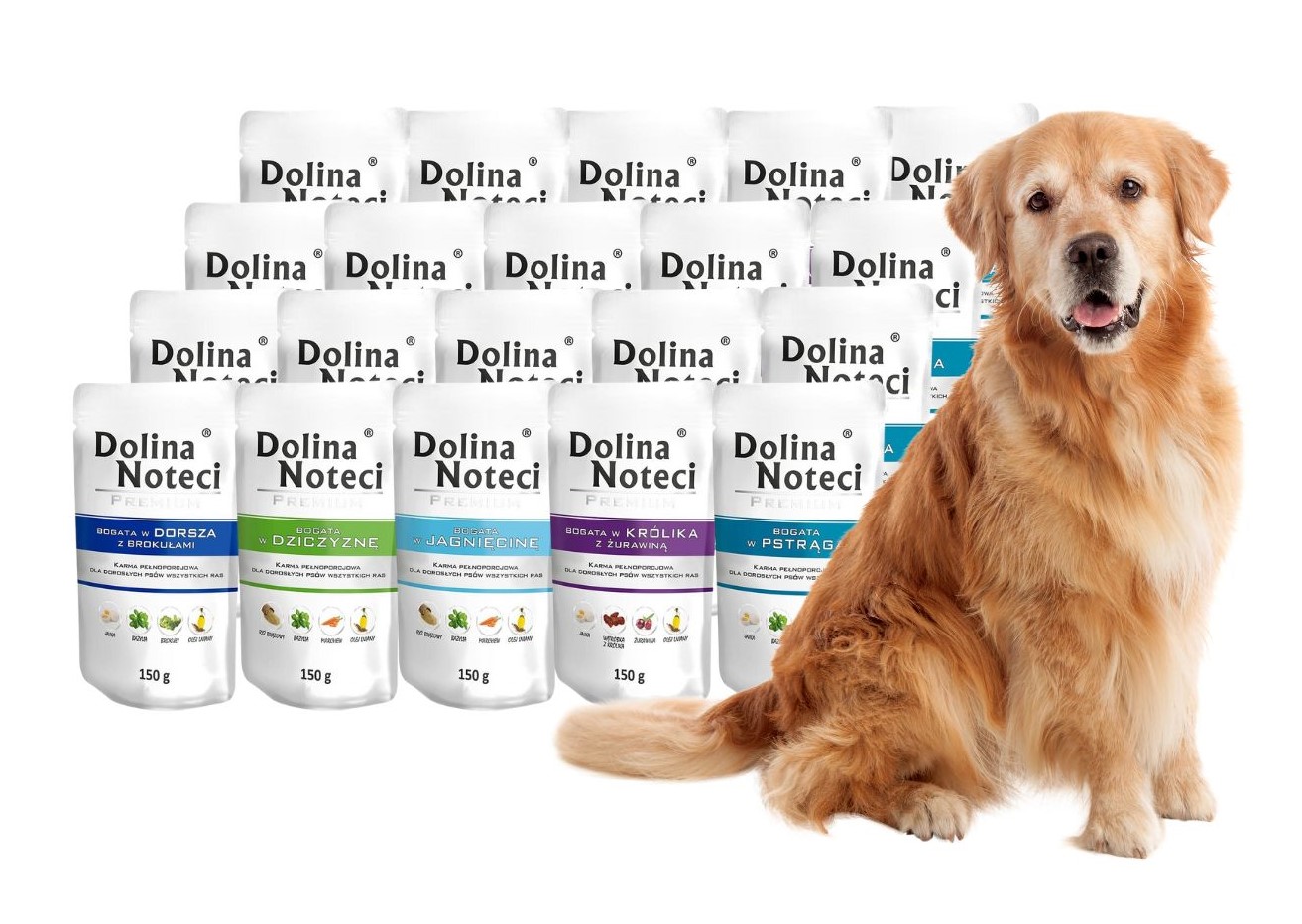 Levně Dolina Noteci Premium Vlhké krmivo pro psy MIX 5 příchutí 20x150g