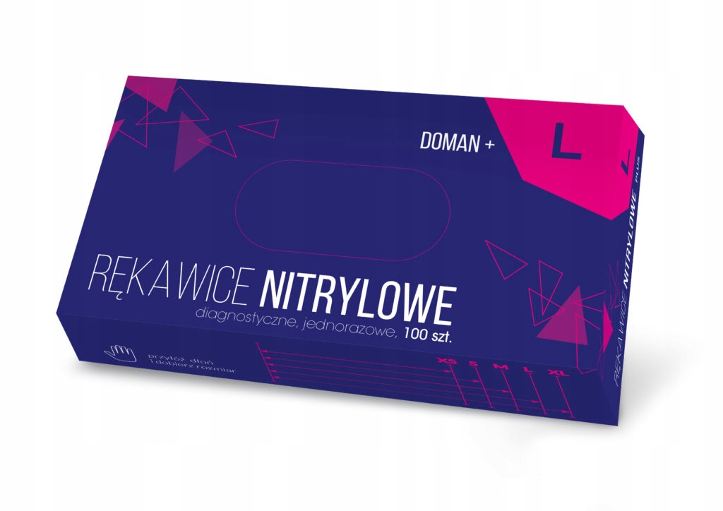 

Doman Rękawice Nitrylowe Niebieskie L 100SZT