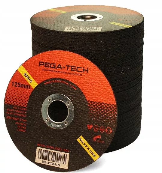 Mjw Tarcza do cięcia metalu wytrzymała 125×1,6 100 Sztuk