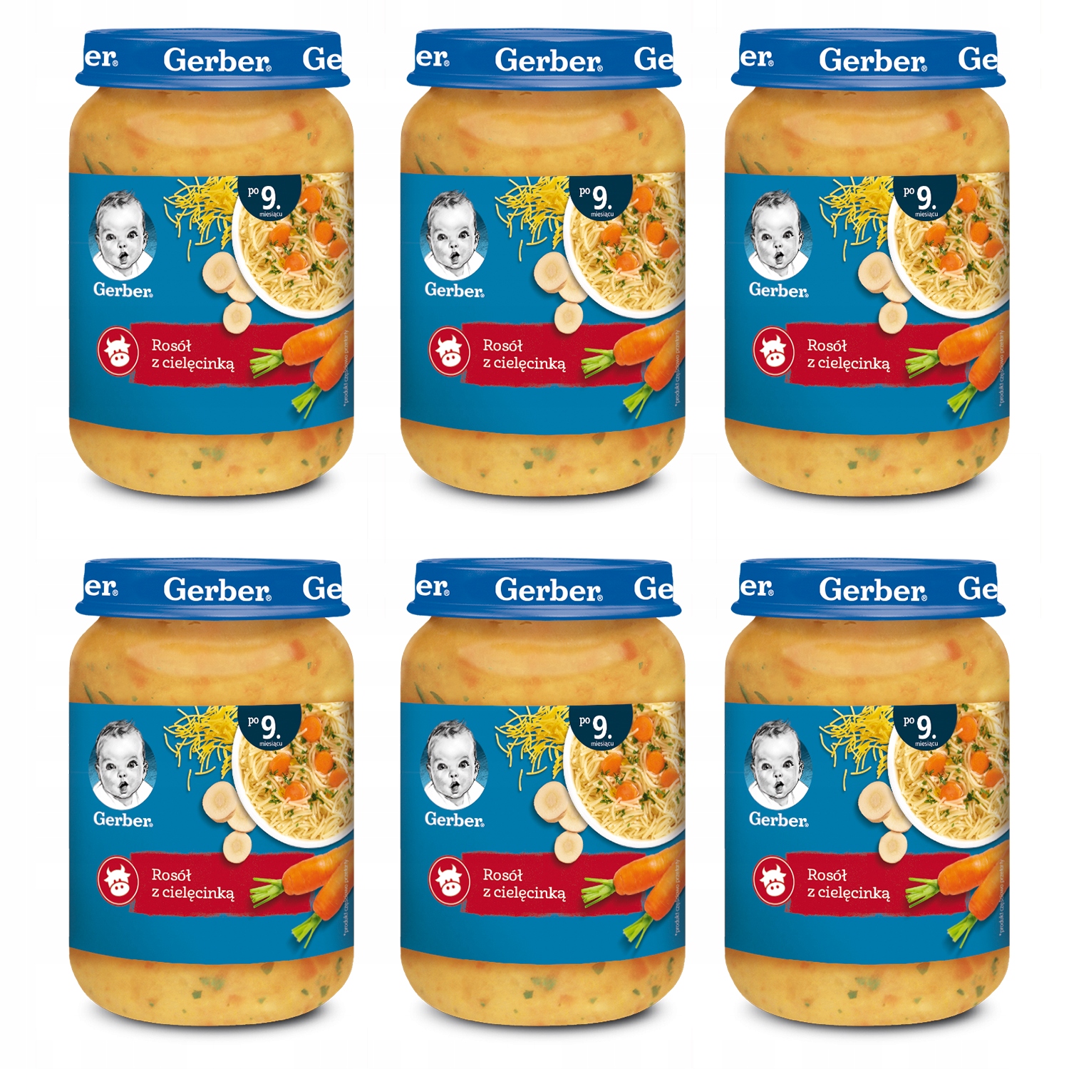 GERBER zupka rosół z cielęcinką 6x190g
