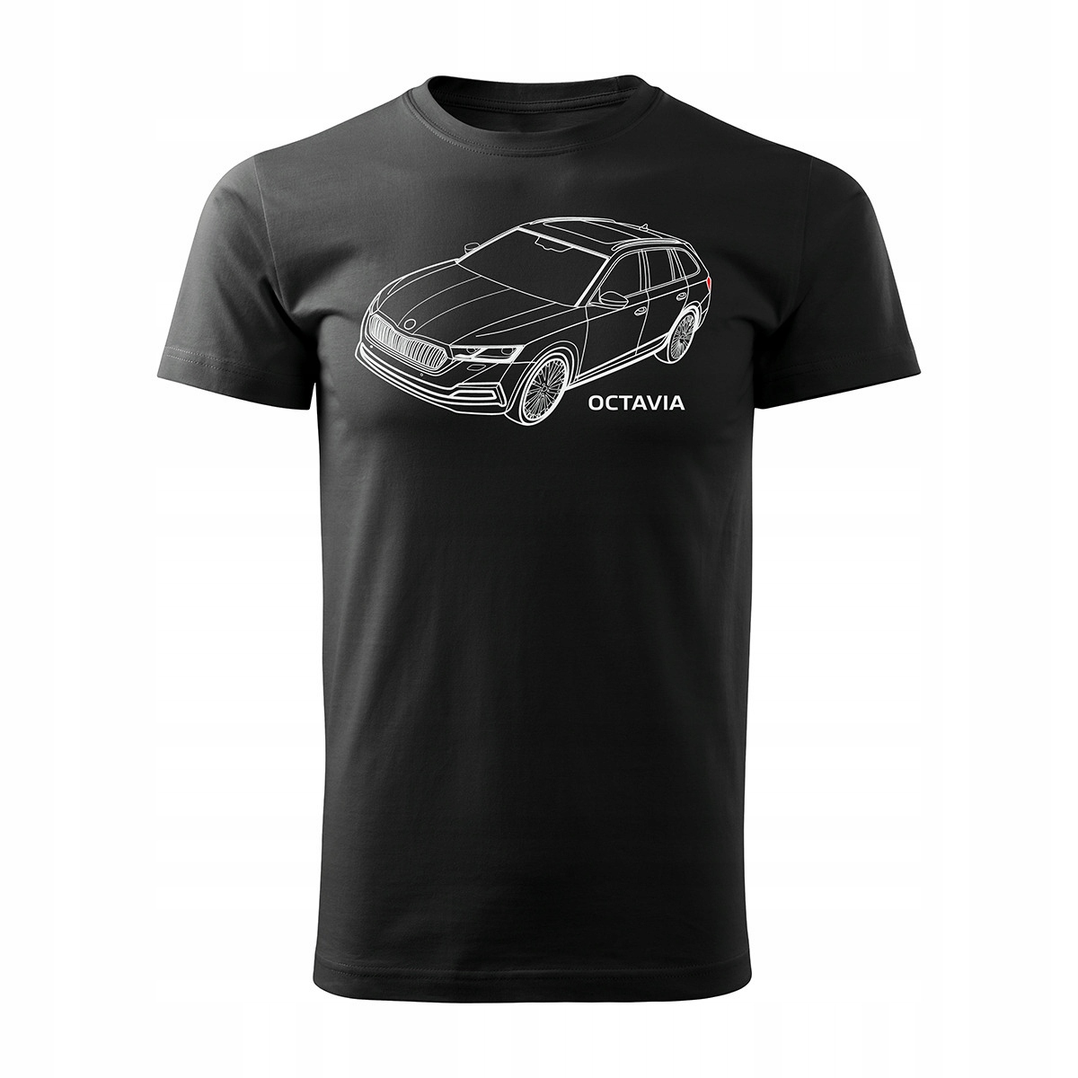 

Koszulka z samochodem Skoda Octavia męska czarna