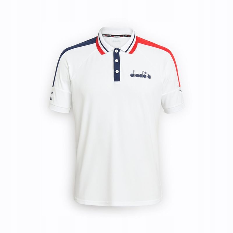 Tričko Diadora Ss Polo Icon Men Optické Bílé M