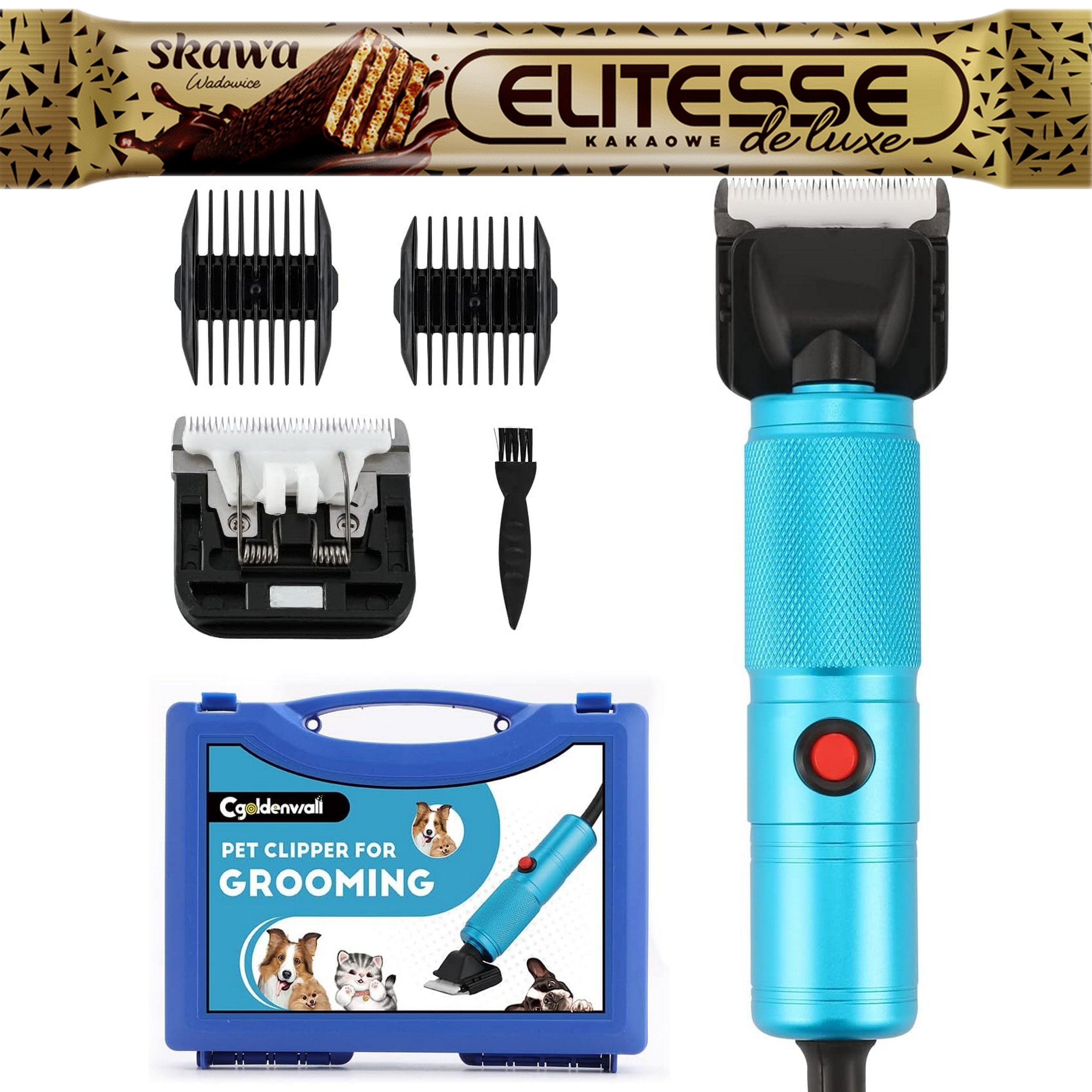 Levně Stroj na stříhání psů Cgoldenwall Tichá zvířata, 2000-6000 ot/min