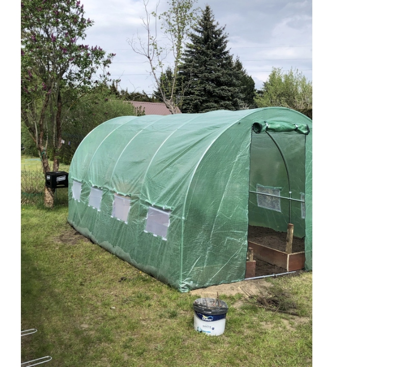 TUNEL FOLIOWY OGRODOWY 10m2 SZKLARNIA 2,5x4m UV4 FOLIAK ZIELONY 4x2,5 Stan opakowania oryginalne