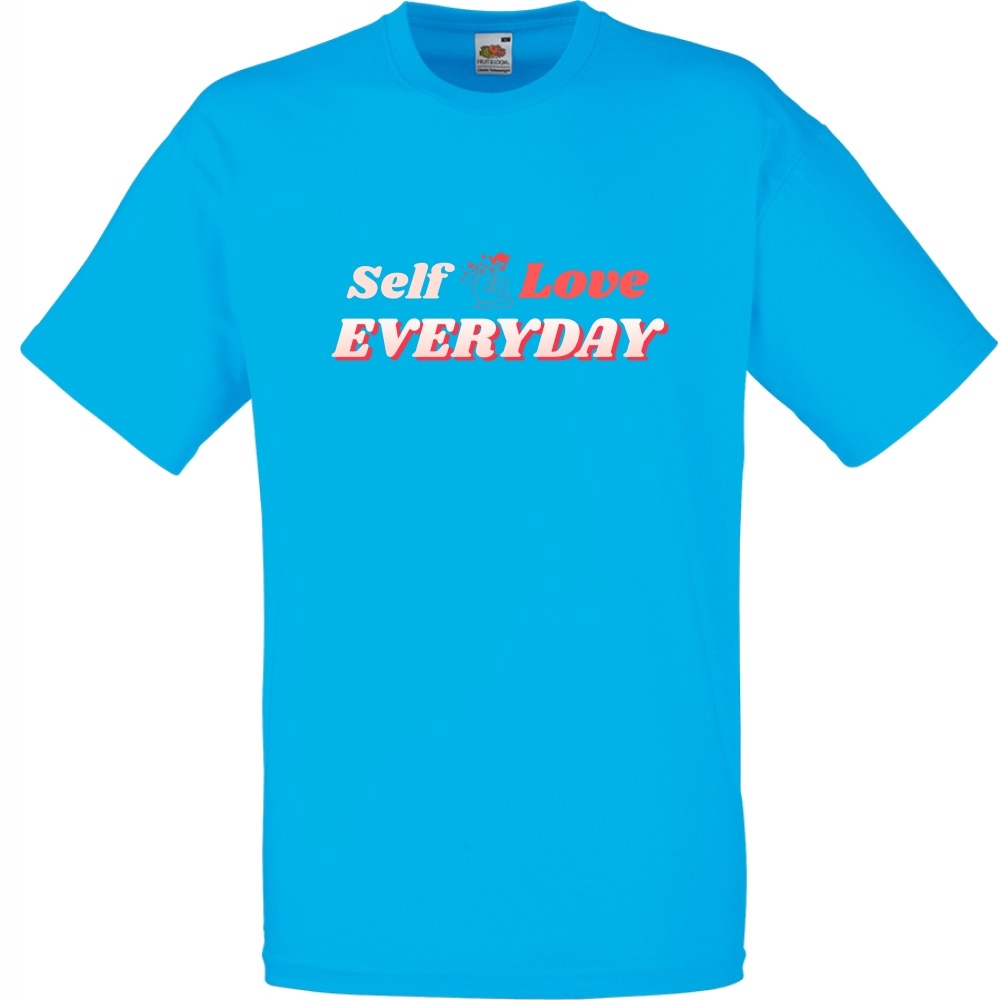 

Koszulka self love care everyday M lazurowa