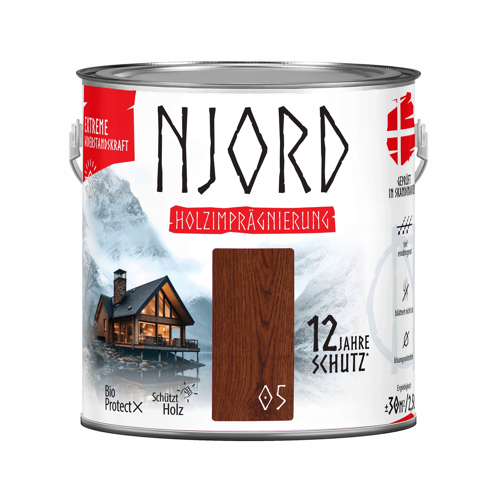 Njord Impregnát na dřevo Extreme (05) Rohes Mahagoni 2,5L