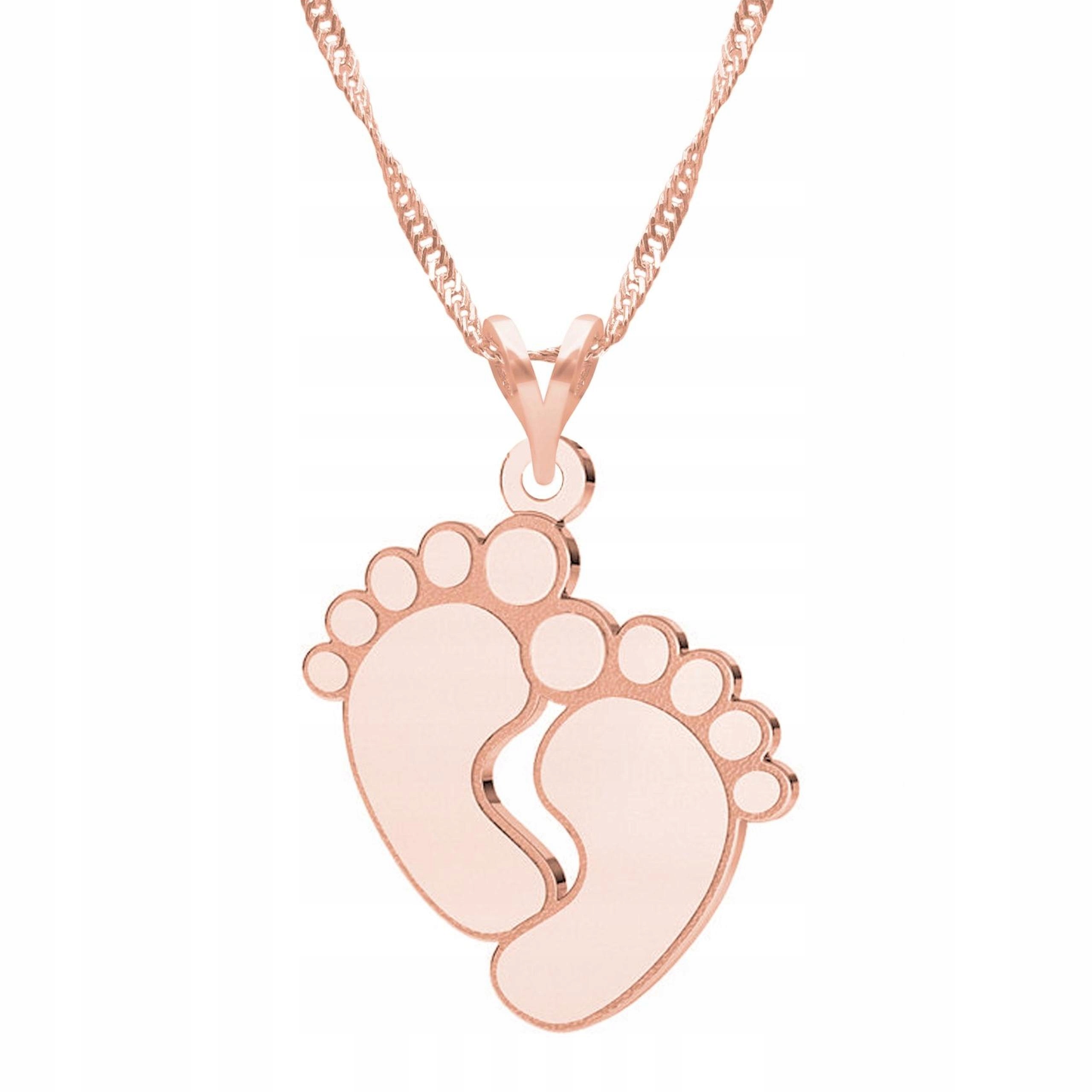 Pozlacený náhrdelník s dětskými nožičkami Family Nohy Stříbro 925