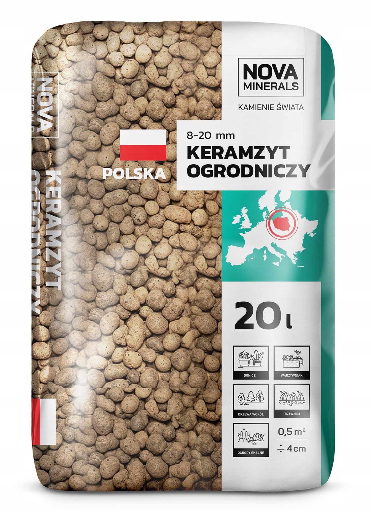 

Keramzyt Ogrodniczy 20 L Hydroponika Drenaż 8-20MM
