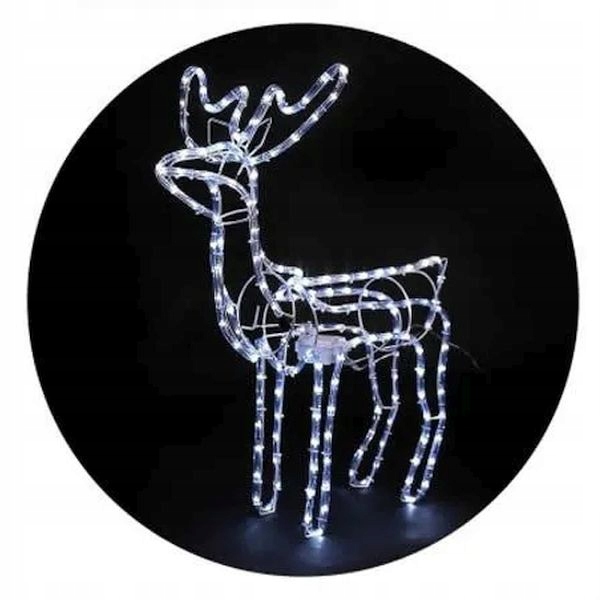 RENIFER LED ŚWIECĄCY OZDOBA ŚWIĄTECZNA ZEW LAMPKI BIAŁY ZIMNY Kod producenta 0081688402140