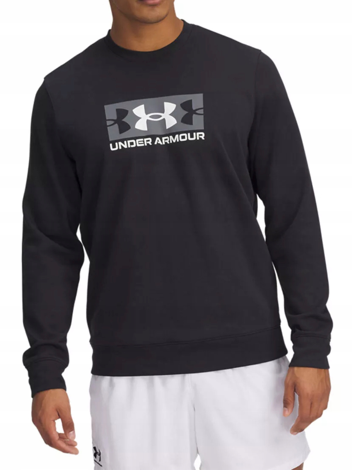 pánská mikina Under Armour 1390140-001 bez kapuce černá sportovní bavlna L