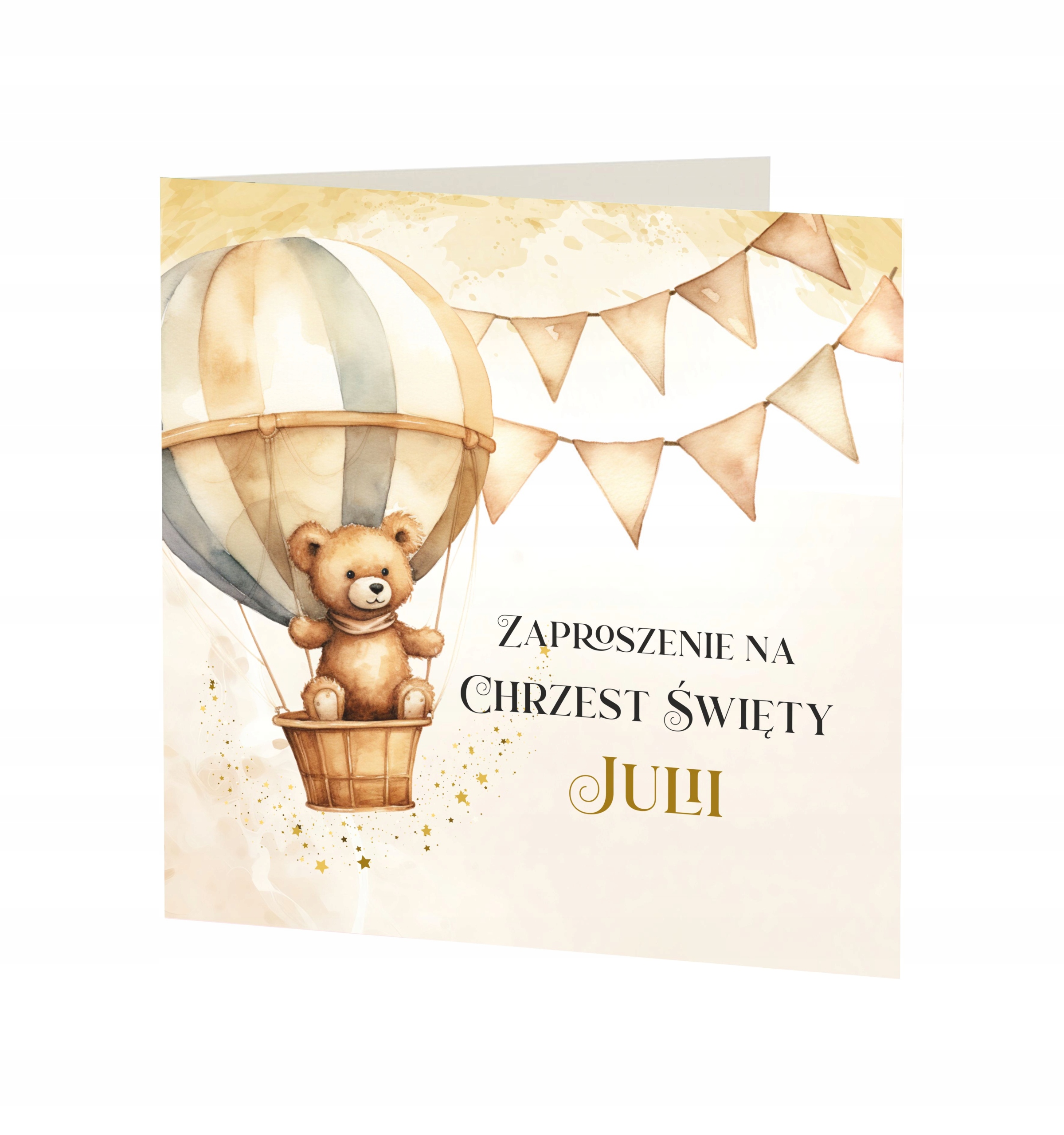 ZAPROSZENIE NA CHRZEST ŚWIĘTY + KOPERTA + IMIĘ DZIECKA + EKSPRES + JAKOŚĆ Marka inna