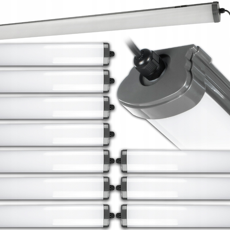 10x Wodoodporna Oprawa Sufitowa Natynkowa 120cm Panel Listwa Led IP65 60W
