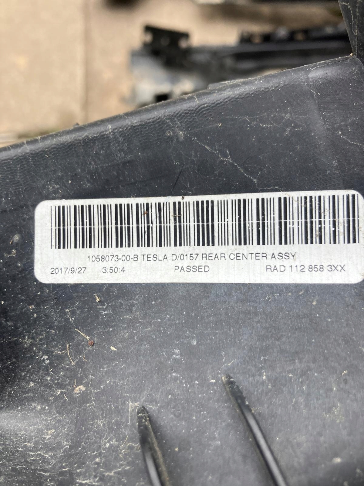 volant vzduchový kryt stěny TESLA MODEL S 1058073-00