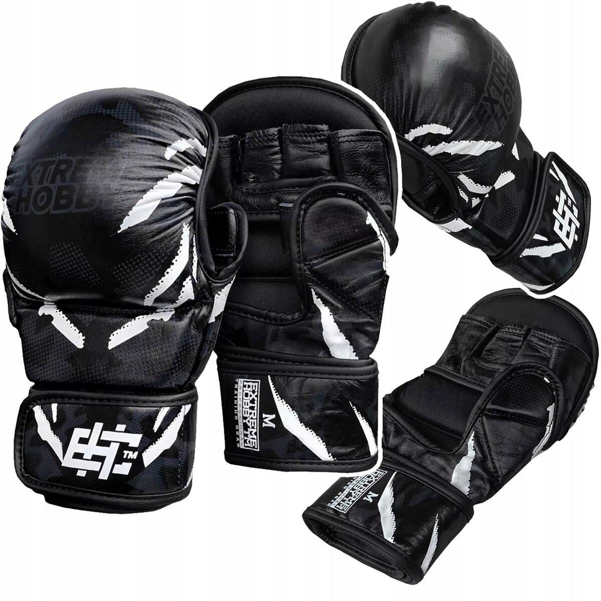 Rękawice sparingowe Extreme Hobby Mma Black Panther Czarne r. XL