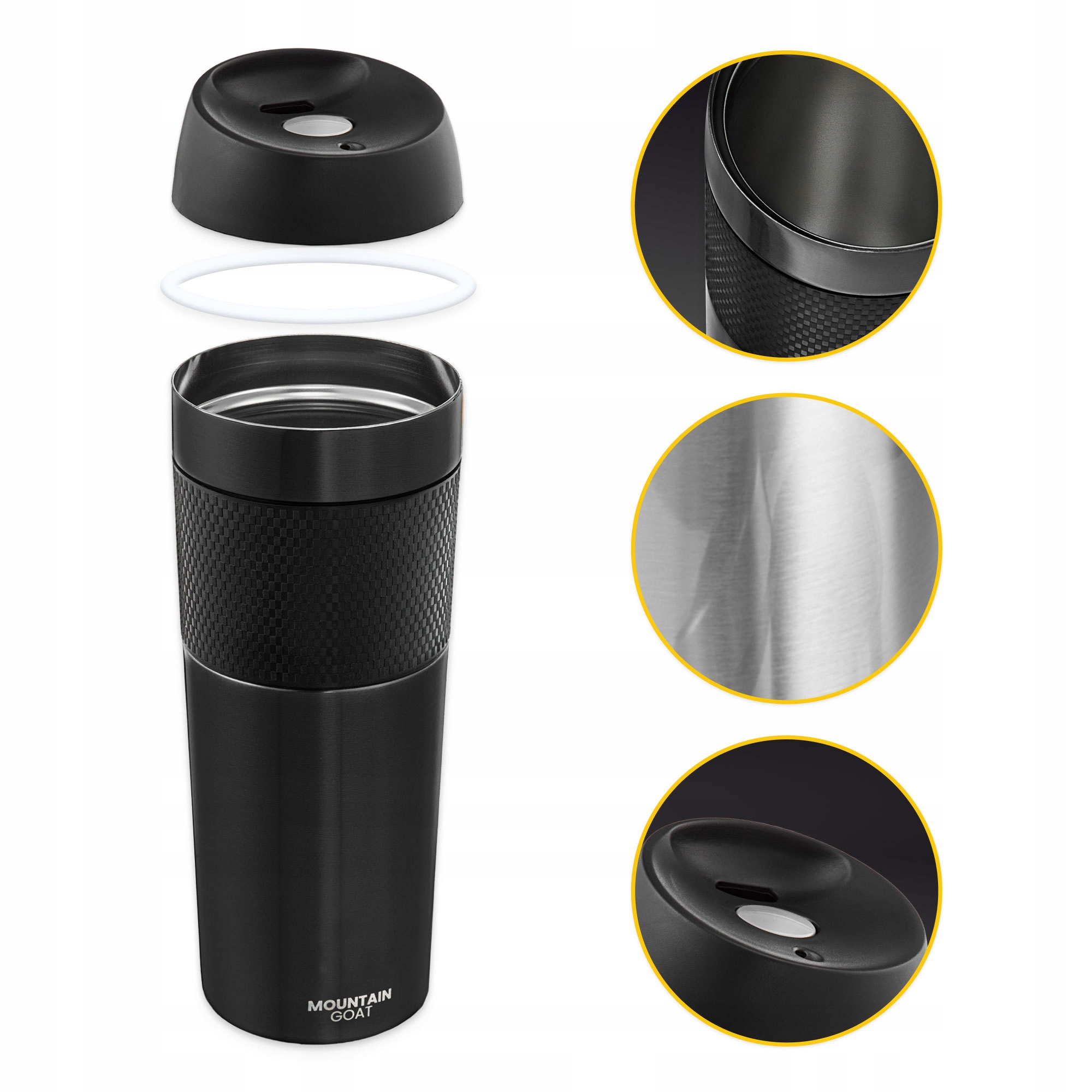 KUBEK TERMICZNY TERMOS GORĄCE NAPOJE DO 12H-24H KAWA HERBATA SZCZELNY 400ml Marka bez marki