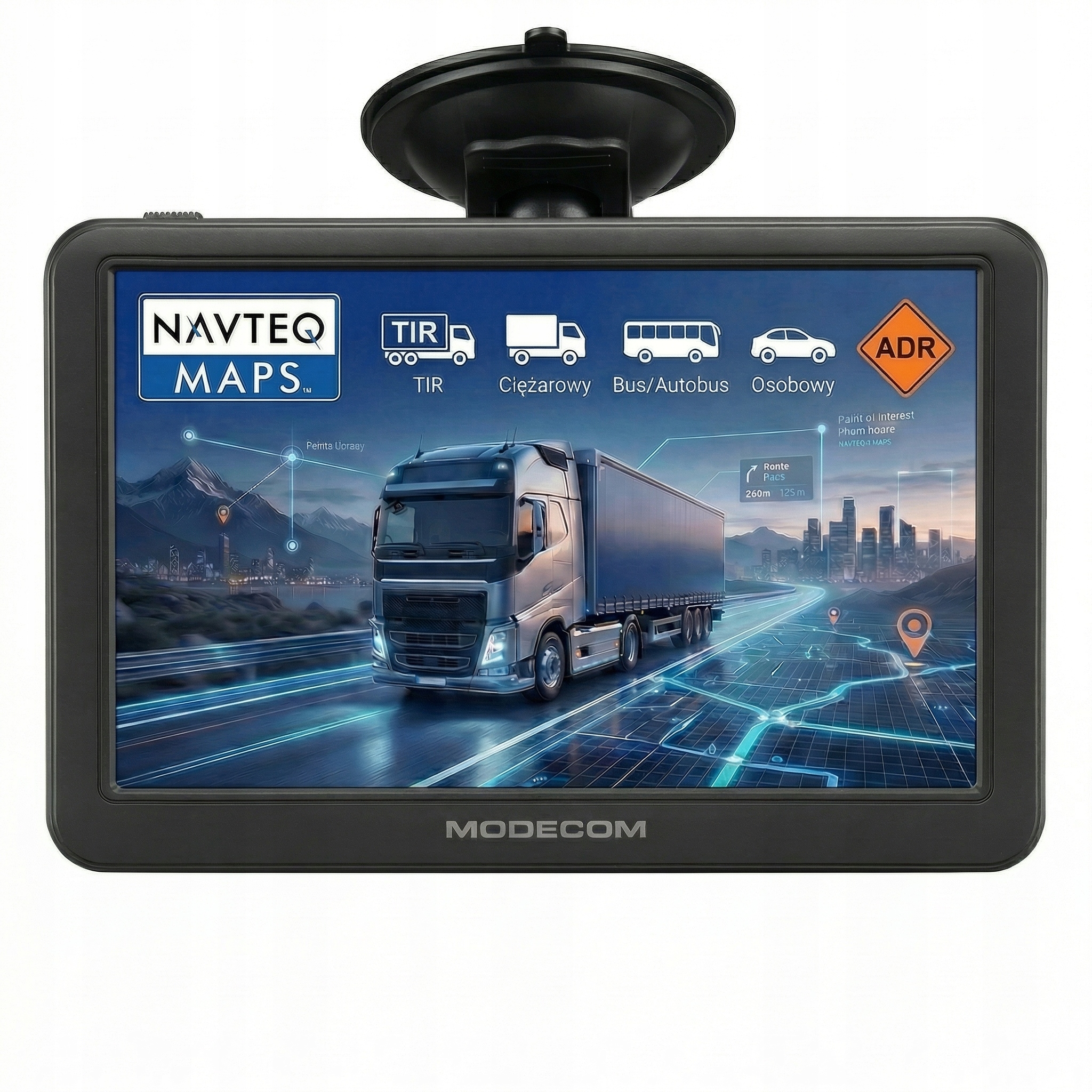 Nawigacja 7 cali dla Ciężarówki Modecom CX 7.0 mapy Tir Bus Fotoradary 2026