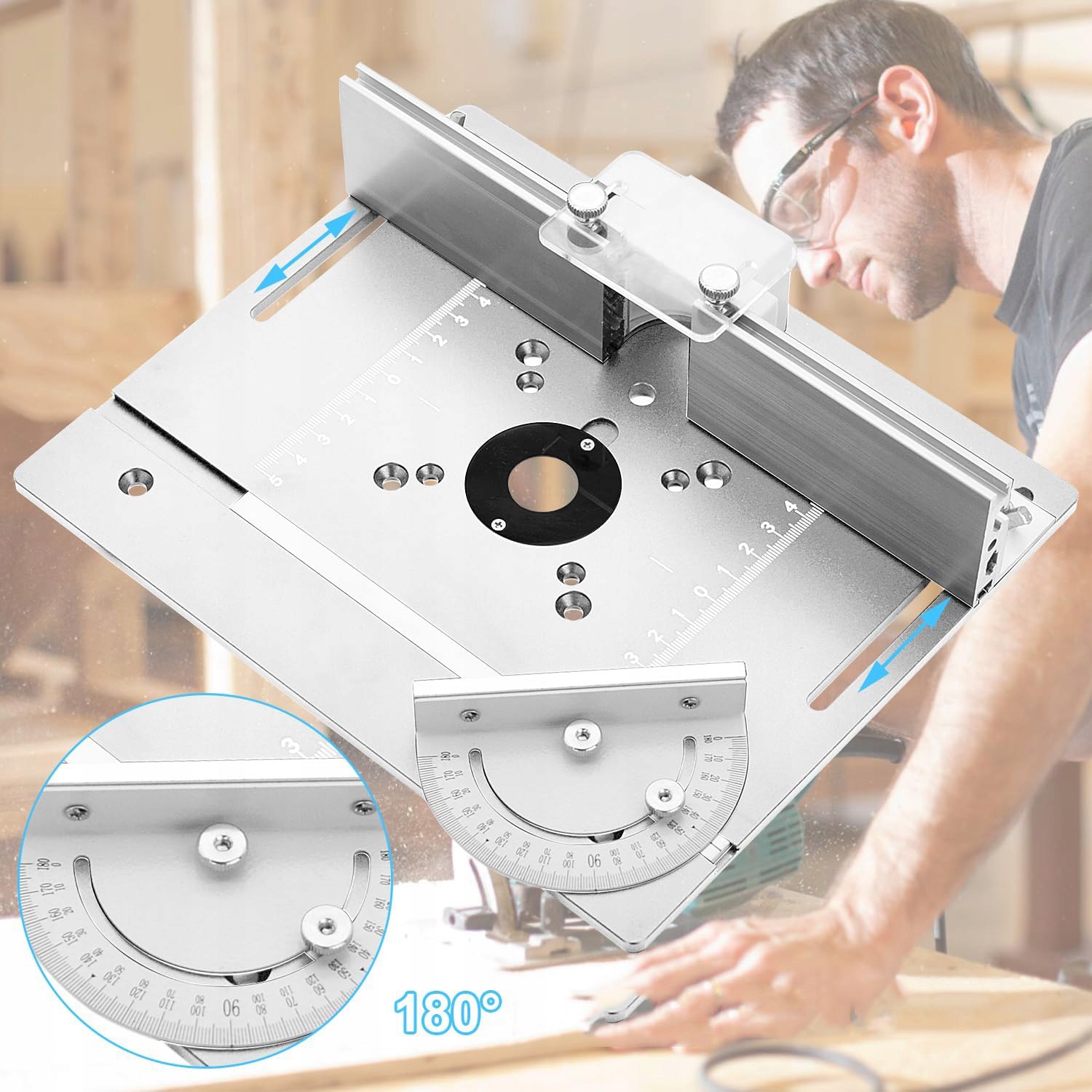 SOLIDNA ALUMINIOWA PŁYTA ROUTERA ROUTER STACJONARNY DO OBRÓBKI DREWNA DIY Marka Bedee