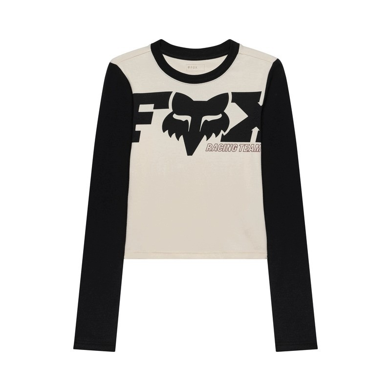 Dámské Tričko S Dlouhým Rukávem Fox Coldpress Rib Ls Pearl White (s)