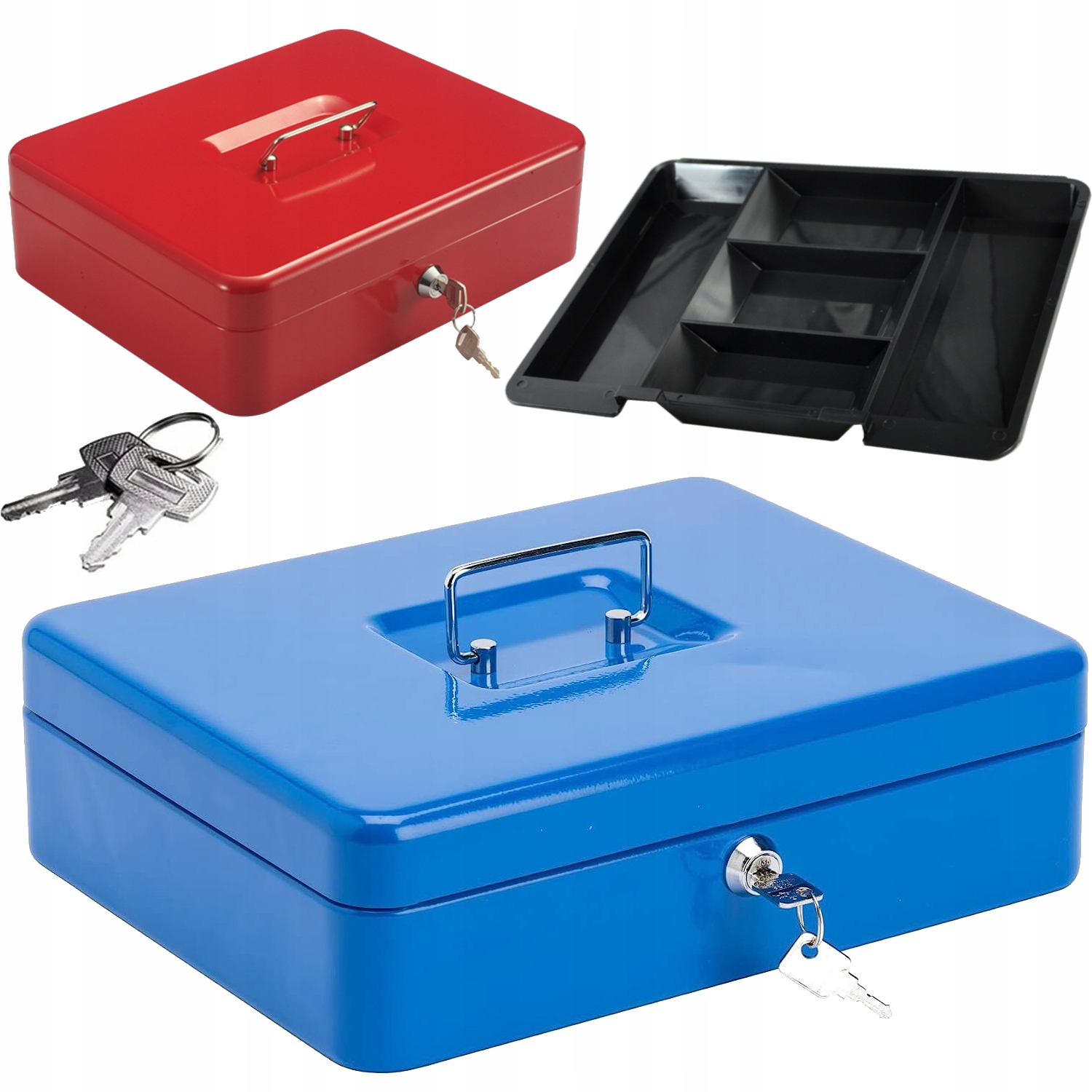 KASETKA METALOWA NA PIENIĄDZE BILON XL KASETA DUŻA 300x240x90 mm