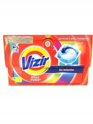 Levně 2x Vizir All in 1 Kapsle na praní barev, 18 kusů