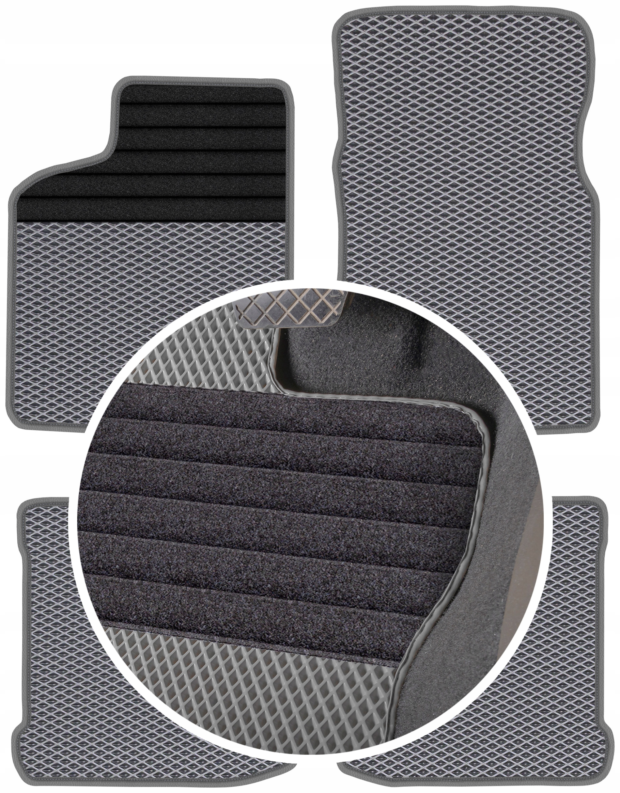 Seat Ibiza II Fl 1999-2002 Gumové koberce Eva Eternity Romby