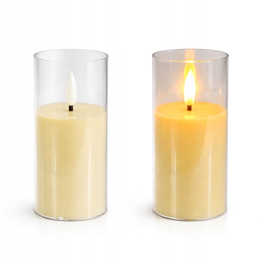 ŚWIECA LED DEKORACYJNA EFEKT PŁOMIENIA ŚWIECZKA WKŁAD NA ZNICZ 12,5CM