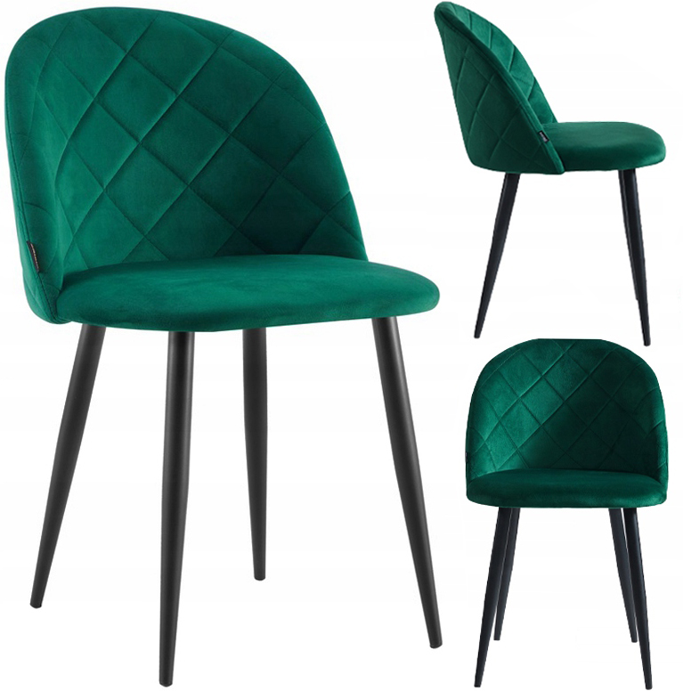 Čalouněné sametové křeslo do obývacího pokoje Glamour, sametové, zelené