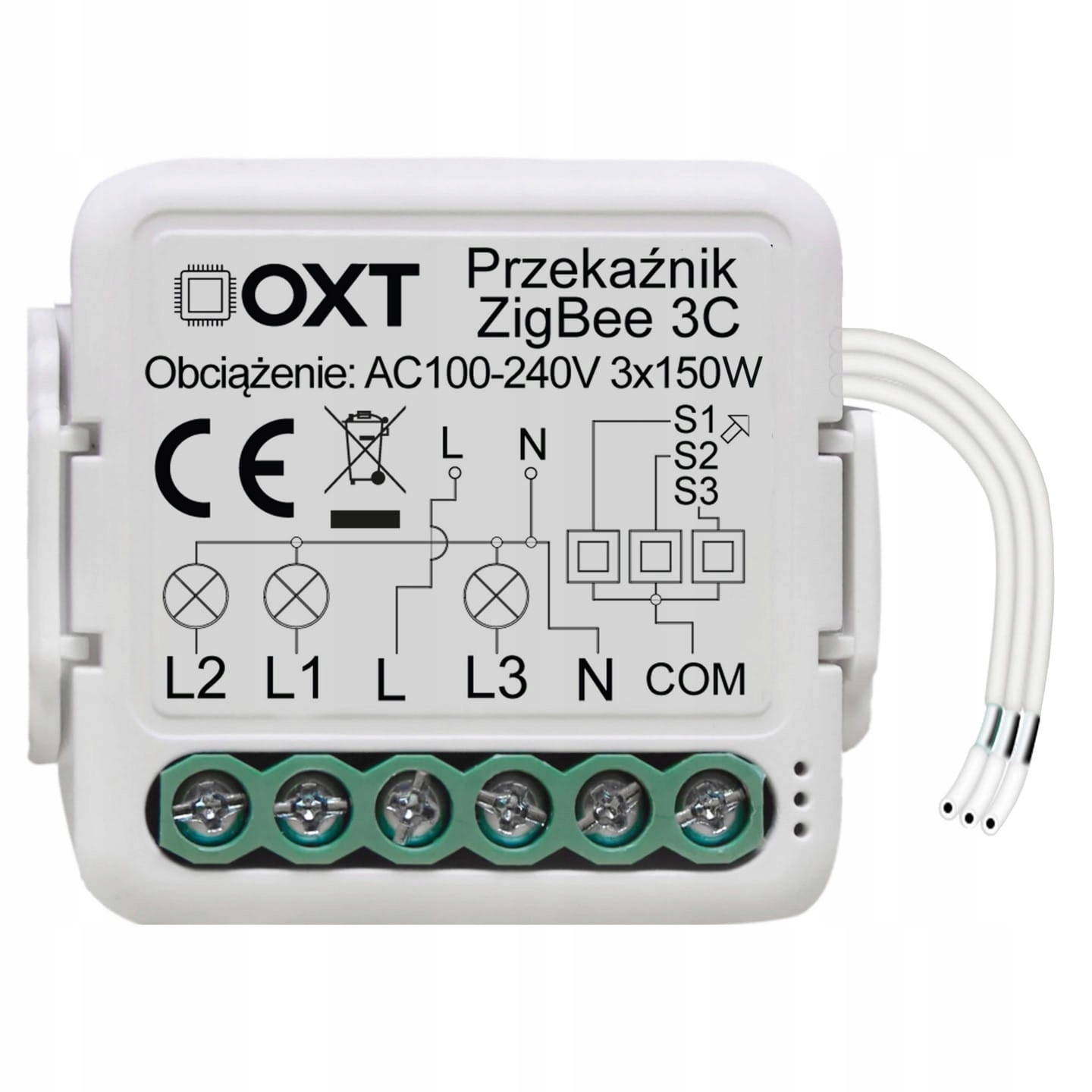 

Moduł Oxt mini przekaźnik 3 obwody ZigBee Tuya