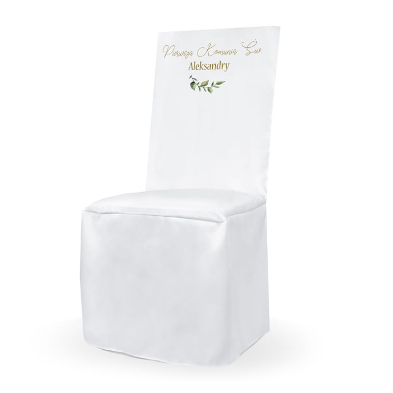 

Pokrowiec na krzesło komunijne dla dziecka Imię