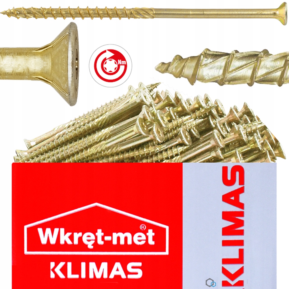 Wkręty Ciesielskie 6x70 Torx Łeb Stożkowy 100szt