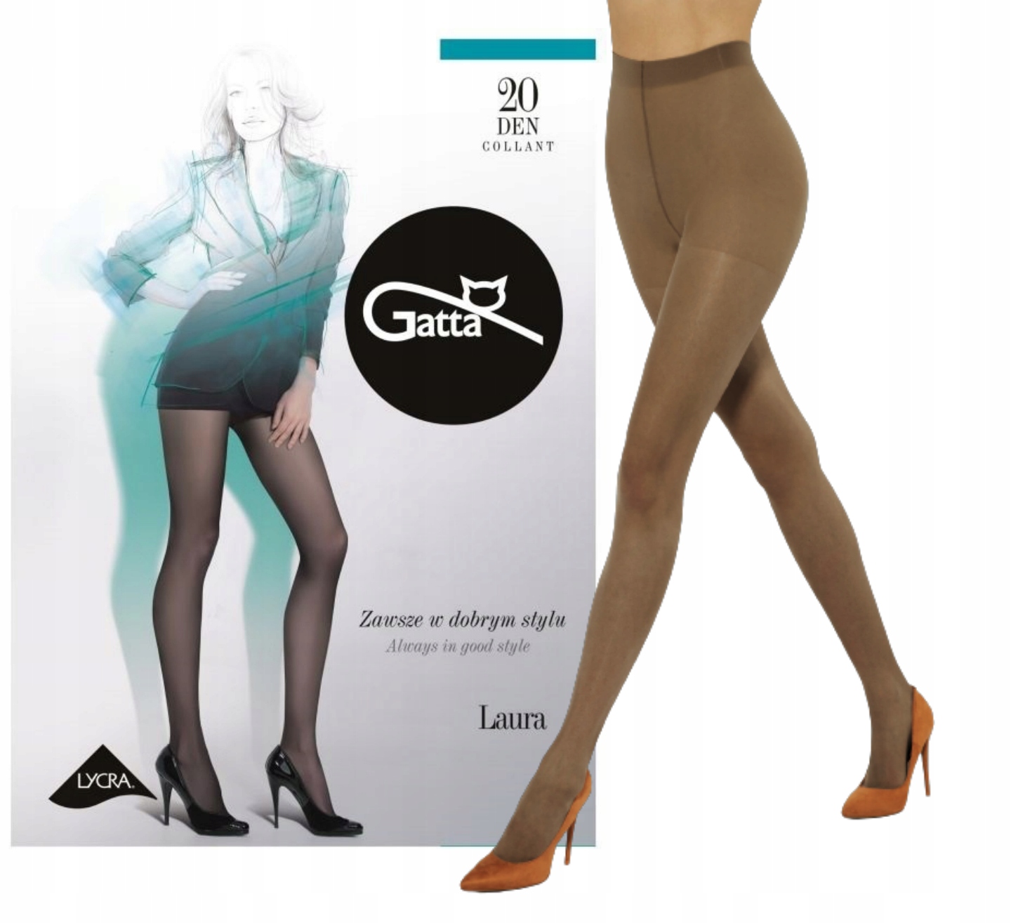 

Rajstopy damskie Gatta Laura 15/20 Den 4-L castoro
