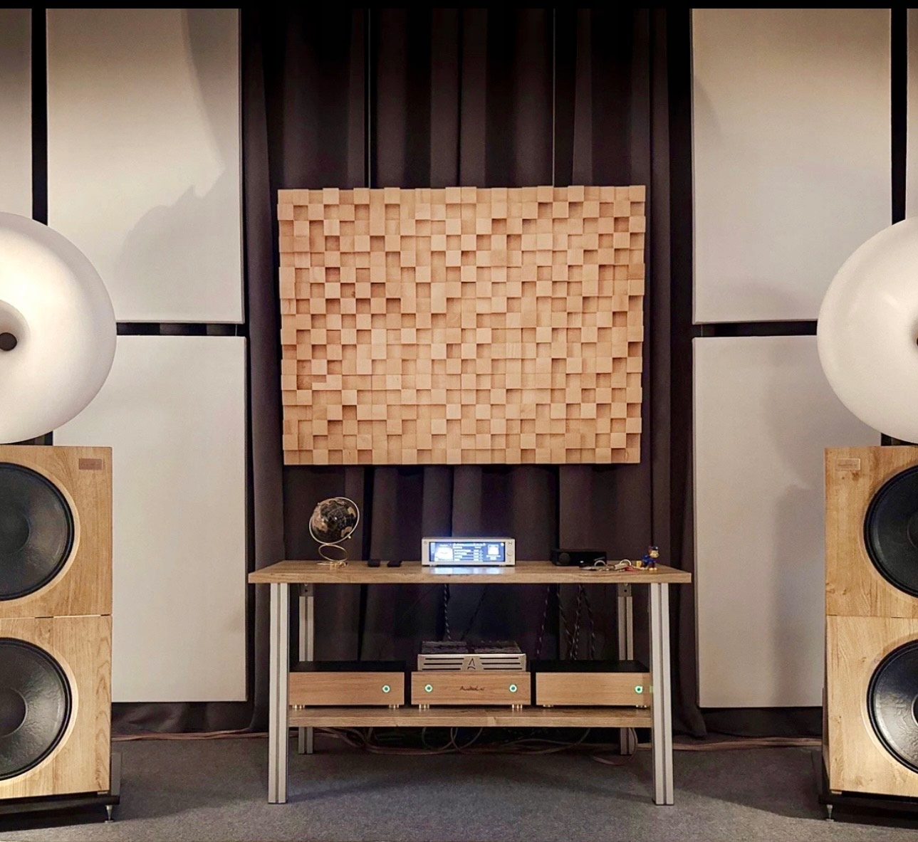 Panel Akustyczny drewniany 30x30cm DĄB Dyfuzor 3d Typ dyfuzor