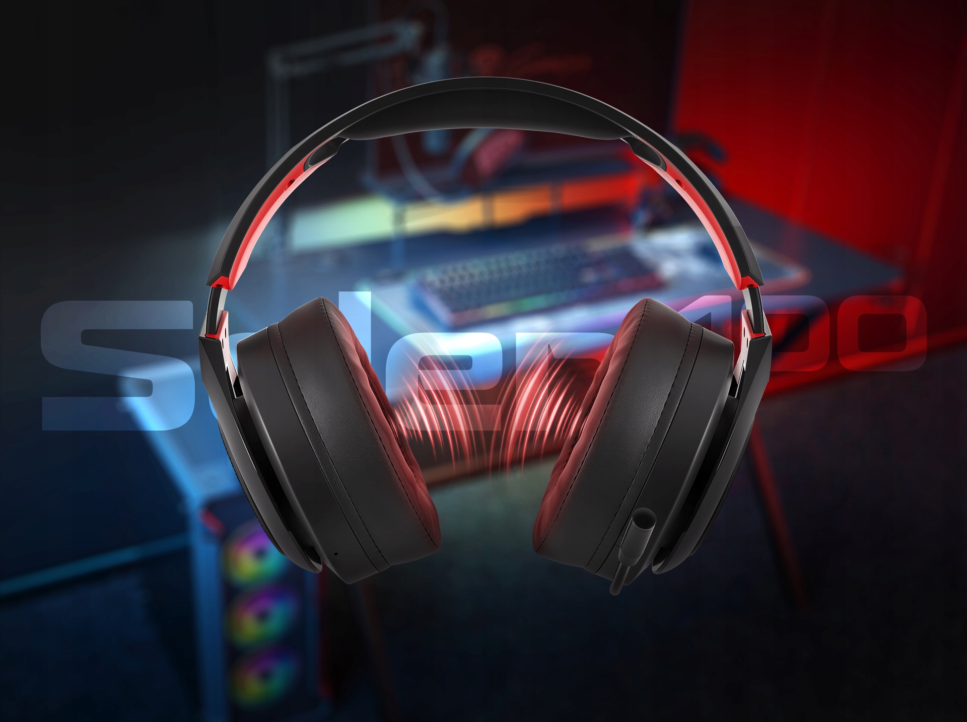 Bezprzewodowe słuchawki z mikrofonem gamingowe PC Czas pracy 15 h