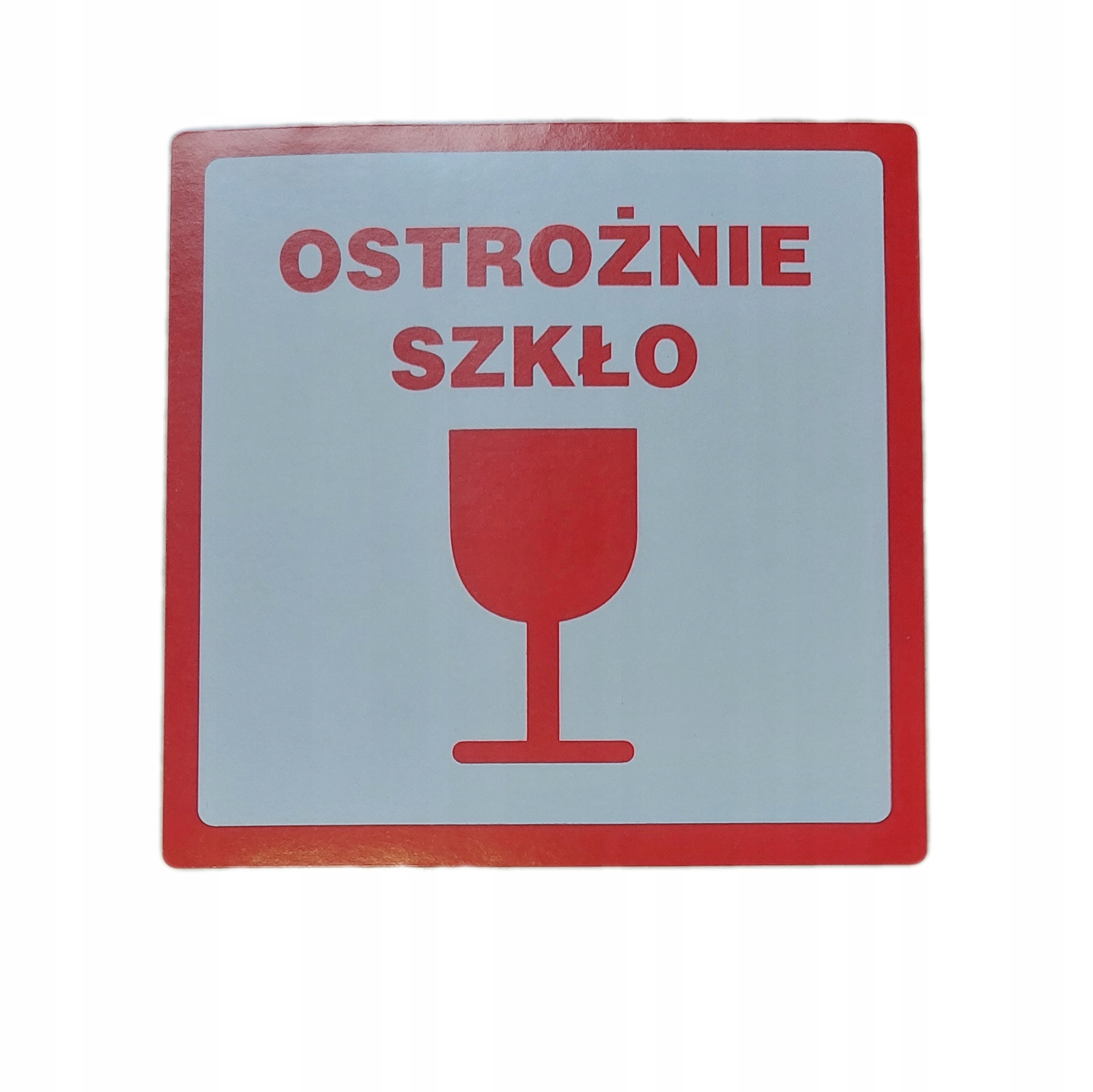 

Nalepki Etykiety Ostrożnie Szkło 100x100/100szt