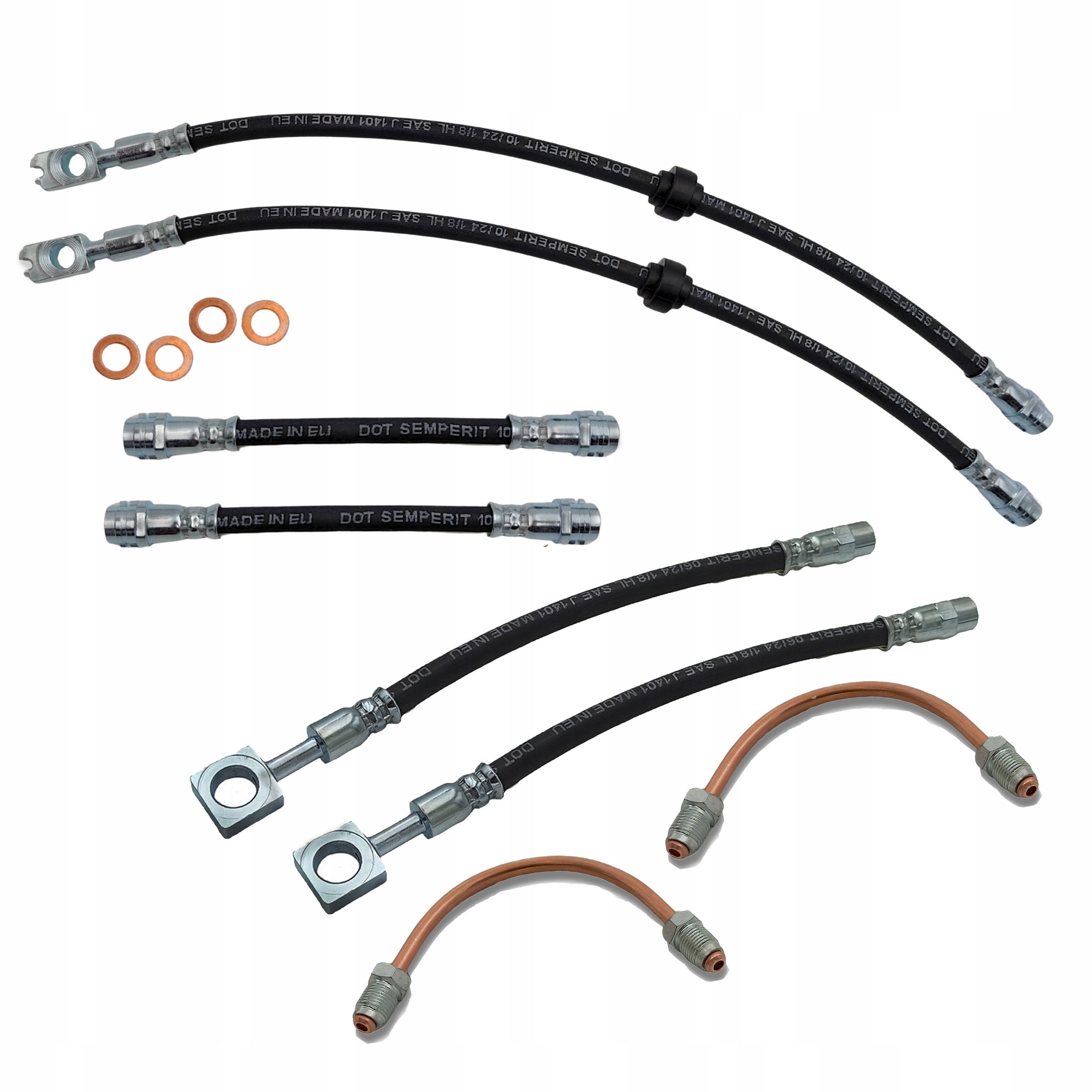 Sada pružných brzdových trubek A3, Vw Golf 4, Octavia, Leon