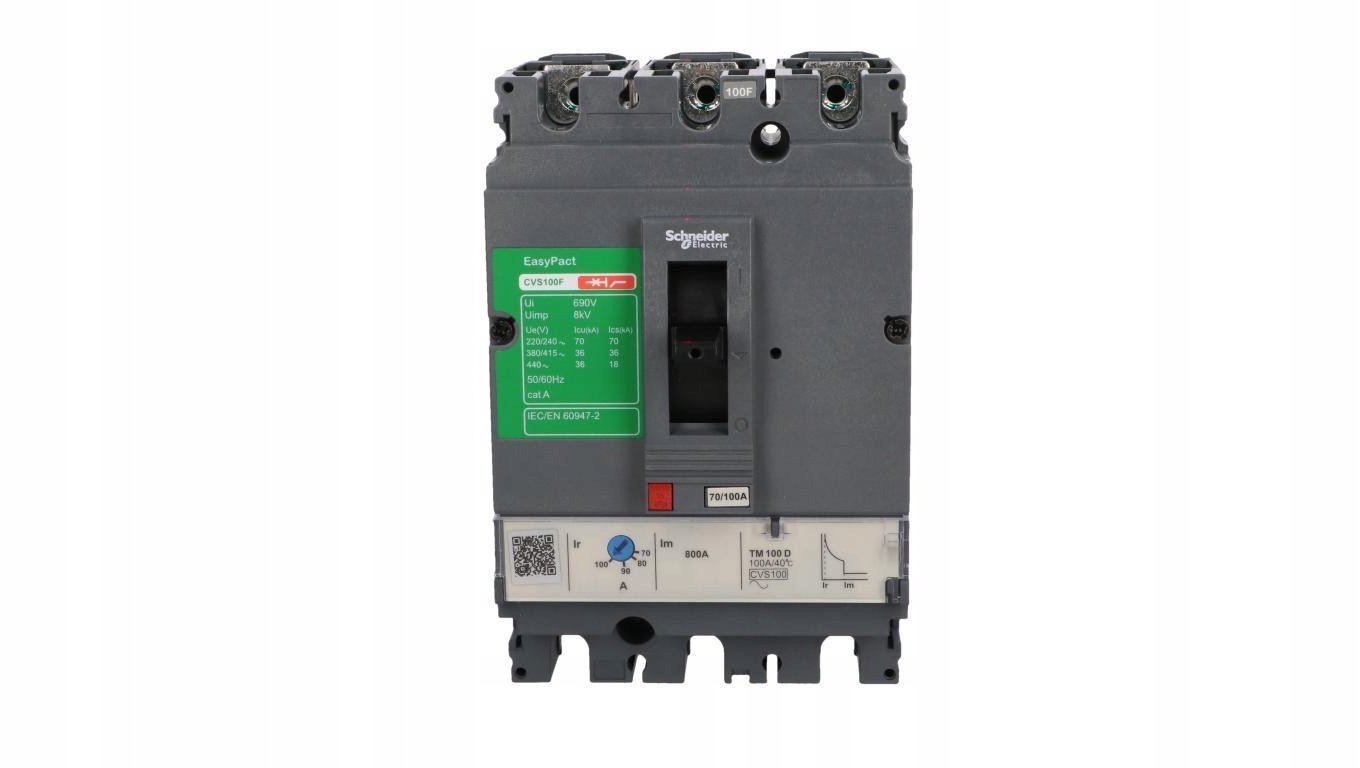 Wyłącznik mocy 100A 3P 36kA EasyPact Compact Cvs CVS100 TM100D LV510337