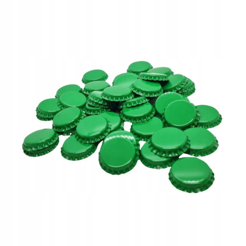 Kapsle Zielone do piwa 26 mm - 100 sztuk