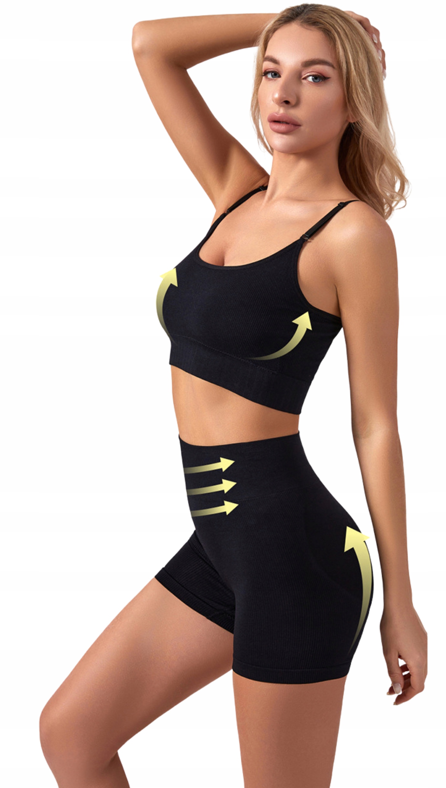 DAMSKI STRÓJ DO ĆWICZEŃ NA SIŁOWNIE KOMPLET SPORTOWY STANIK SPODENKI JOGA EAN (GTIN) 5906657400857