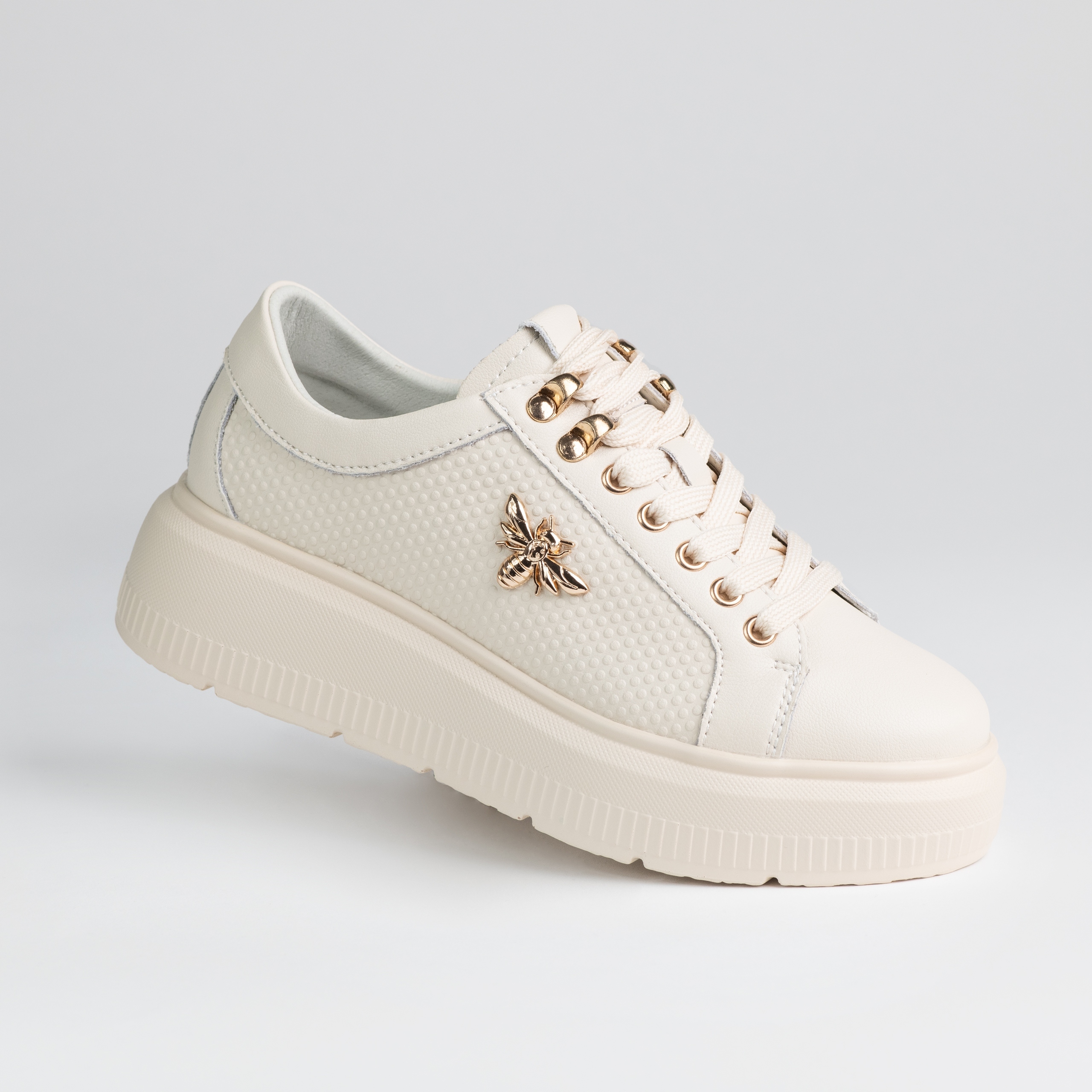 Półbuty damskie skóra naturalna Goodin GD-XF-161 beż 39