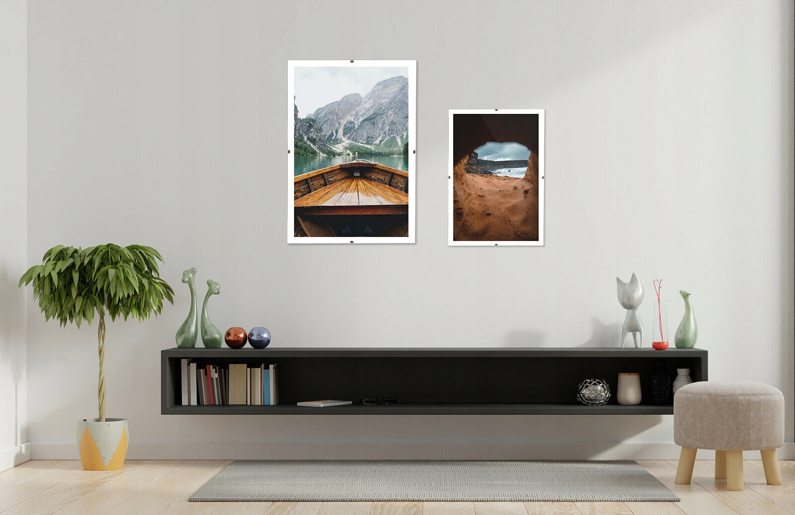 ANTYRAMA PLEXI 60x80 cm 80x60cm RAMKA NA PLAKAT Materiał przedniej osłony szkło akrylowe (plexi)