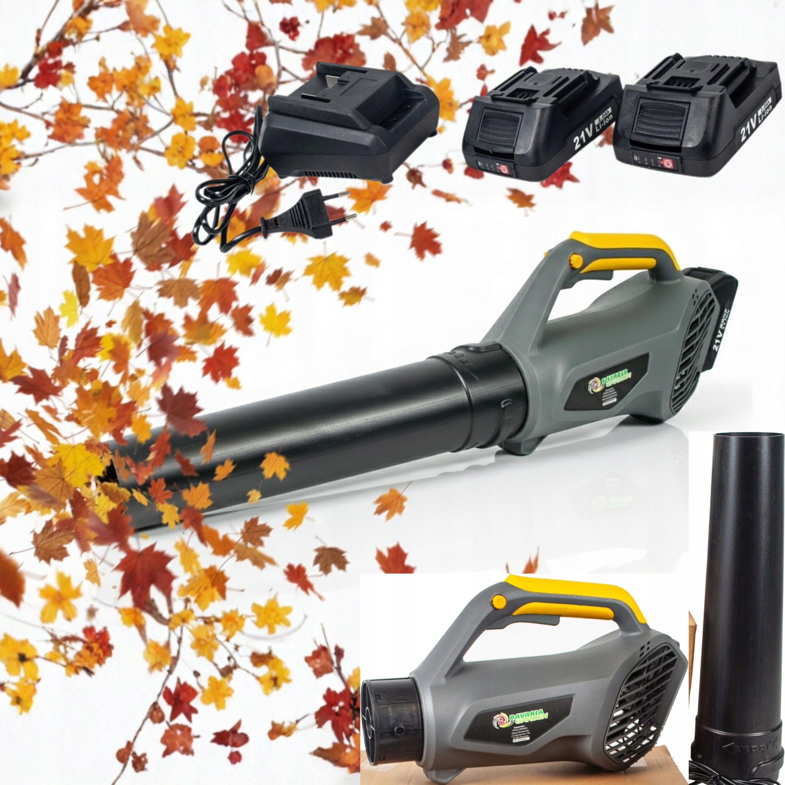 Vysavač Akumulátorový Foukač 21V 2 Aku